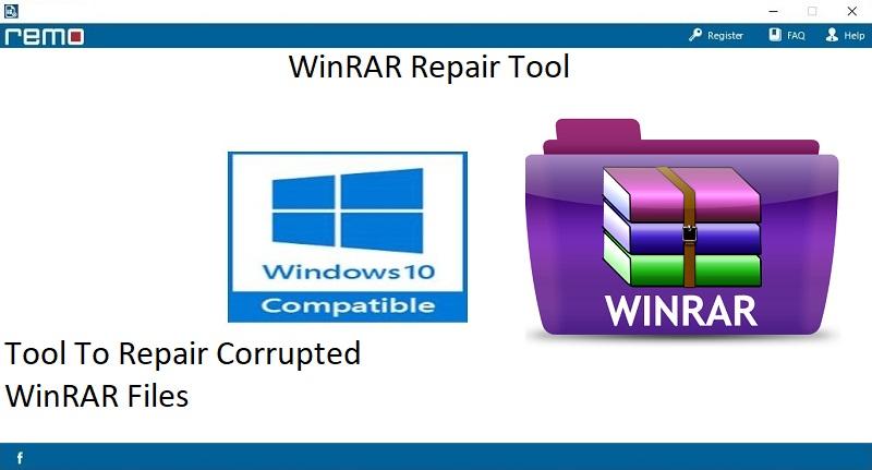 RAR Repair on Windows 7 - Main Screen